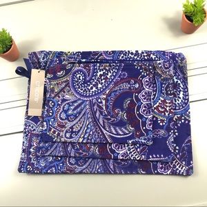 Paisley Printed Pouches Set of 3 Travel Cosmetic